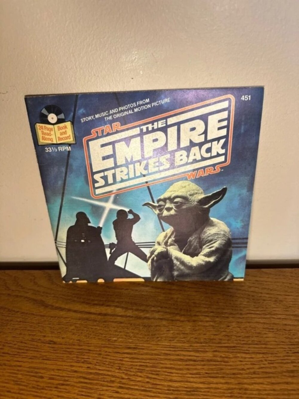 1980 Star Wars The Empire Strikes Back Read-Along Book and Record #451 Yoda